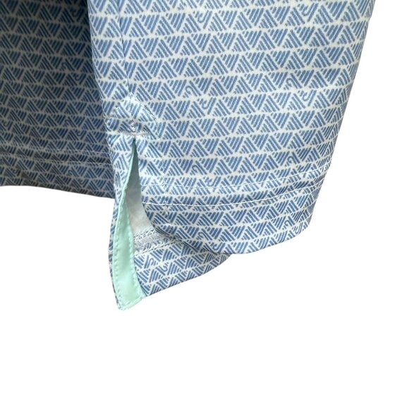 VINEYARD VINES Mens Polo Shirt Large Light Blue Print Performance Golf Preppy - Picture 8 of 9